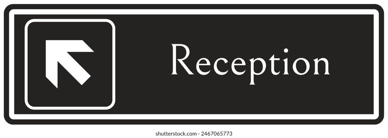 Reception guide sign and labels