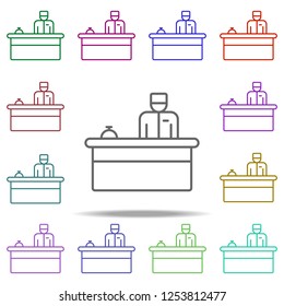 reception in the hotel icon. Elements of Hotel in multi color style icons. Simple icon for websites, web design, mobile app, info graphics