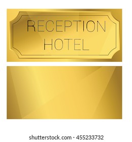 reception hotel sign vector graphic