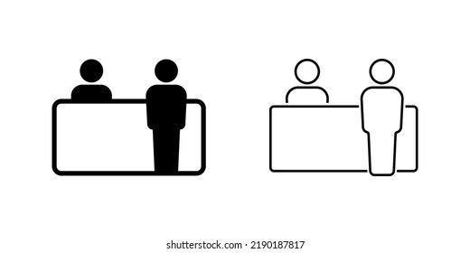 Reception icon business concept simple design