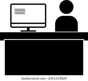 Icono de recepción. servicio de atención al cliente. Signos y símbolos comerciales.