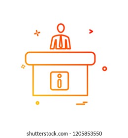 Reception icon design vector