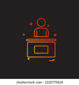 Reception icon design vector