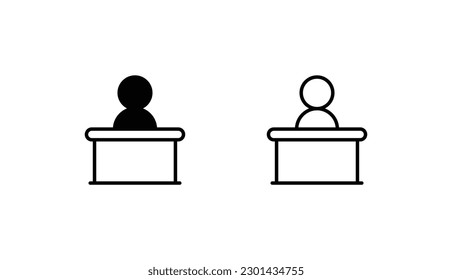 Reception icon design with white background stock illustration