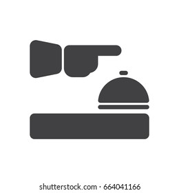 Reception icon, filled flat sign, solid glyph pictogram, vector illustration