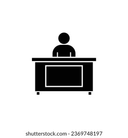 Reception Icon Isolated On Abstract Background
icon editable stroke, sign, symbol outline line button isolated on white
