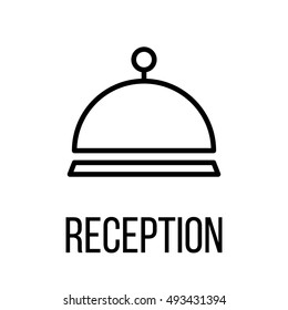 Reception icon or logo in modern line style. High quality black outline pictogram for web site design and mobile apps. Vector illustration on a white background. 