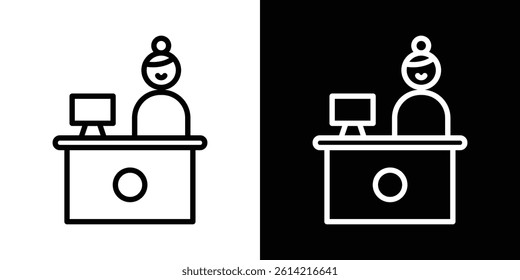 Reception icon outline collection for web design