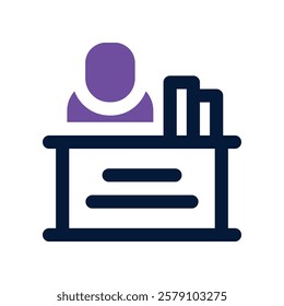 reception icon. vector dual tone icon for your website, mobile, presentation, and logo design.