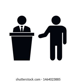 Reception icon vector, filled flat sign, solid pictogram isolated on white. Check in symbol, logo illustration