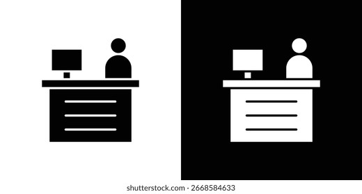 Ícono de recepción, ícono de Vector plano. Ilustración plana.