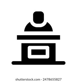 reception icon. vector glyph icon for your website, mobile, presentation, and logo design.