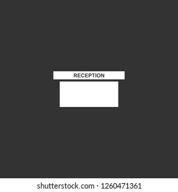 reception icon vector. reception sign on black background. reception icon for web and app