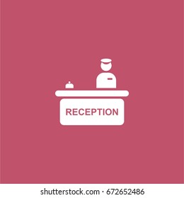 reception icon. vector sign symbol on white background