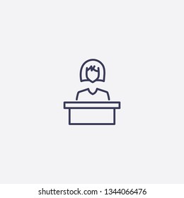 reception icon.Outline reception vector, illustrated icon for modern web and mobile design