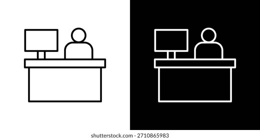 Ícones de recepção. ícones de vetor de desenho de linha