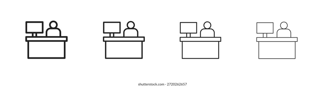 Iconos de recepción Esquema símbolo de Vector signo