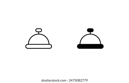 Conjunto de iconos de recepción aislado fondo blanco Vector ilustración de stock.