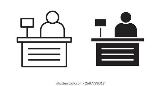 Ícones de recepção conjunto de vetores simples. símbolo de sinal de logotipo conjunto