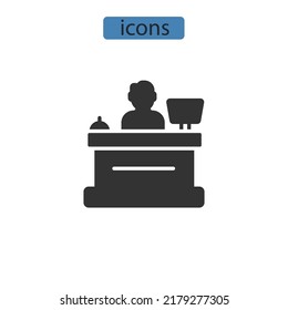 Reception icons  symbol vector elements for infographic web