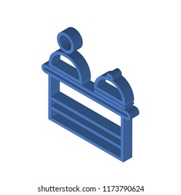 Reception isometric left top view 3D icon