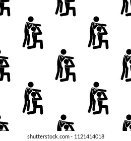 reception in judo icon. Element of Fight icons for mobile concept and web apps. Pattern repeat seamless reception in judo icon can be used for web and mobile apps on white background