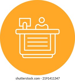 Reception line circle icon vector image. Can also be used for web apps, mobile apps and print media.