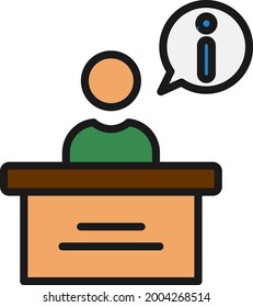 Reception Line Filled Vector Icon Design
