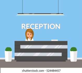 Reception Modern Office Business Office Clinic Stock Vector