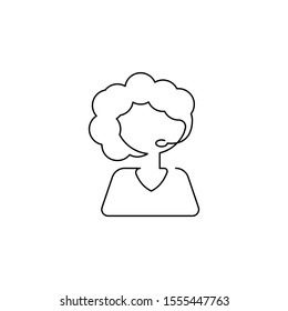 Reception one line icon. On white background