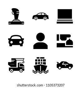 reception, road, logo and wall icons in Technology vector set. Graphics for web and design