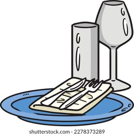 Reception Table Cartoon Colored Clipart 