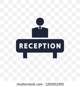 Reception transparent icon. Reception symbol design from Hotel collection. Simple element vector illustration on transparent background.
