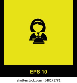 Reception vector black icon. Isolated illustration. Business picture.