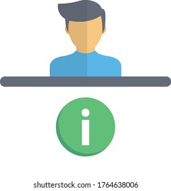 reception vector flat color icon 