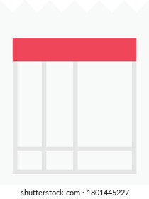 reception vector flat color icon 
