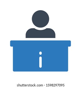 reception vector glyph color icon 