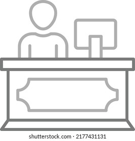 Reception vector icon. Can be used for printing, mobile and web applications.