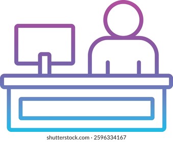 Reception vector icon. Can be used for printing, mobile and web applications.