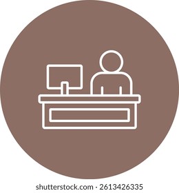 Reception vector icon. Can be used for printing, mobile and web applications.