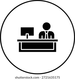 Icono de Vector de recepción. Se puede utilizar para aplicaciones de impresión, móviles y de Web.