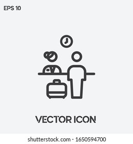 Reception vector icon illustration. Ui/Ux. Premium quality.