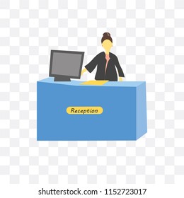 Reception vector icon isolated on transparent background, Reception logo concept