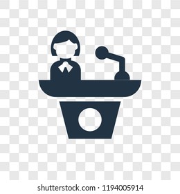 Reception vector icon isolated on transparent background, Reception transparency logo concept