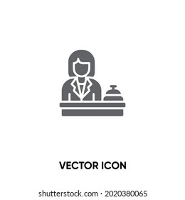 Reception vector icon. Modern, simple flat vector illustration for website or mobile app.Receptionist symbol, logo illustration. Pixel perfect vector graphics	