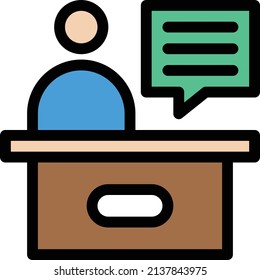 ilustración del vector de recepción aislada en un fondo transparente. iconos vectoriales de glifo para el concepto o gráficos web.