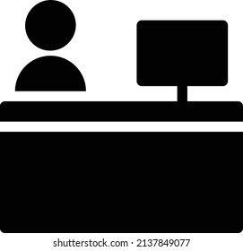 reception vector illustration isolated on a transparent background. glyph vector icons for concept or web graphics.