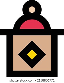 Ilustración del vector de recepción en un fondo transparente.Símbolos de calidad superior.Icono vectorial de trazo para el diseño de concepto y gráfico.