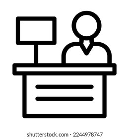 Reception Vector Line Icon Design