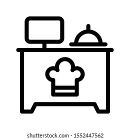 reception vector thin line icon